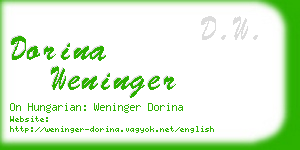 dorina weninger business card